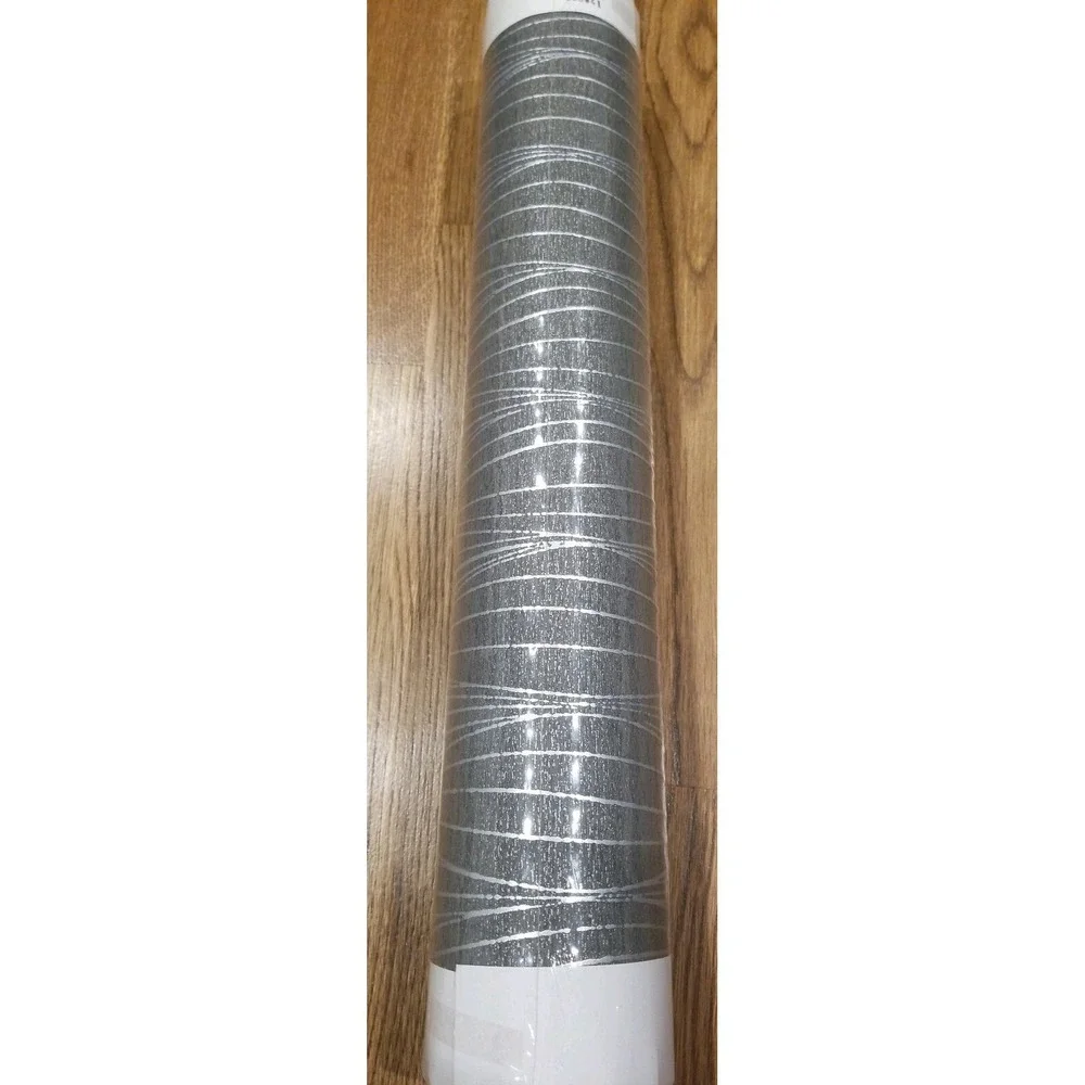 York Wallcoverings MR643747 Mixed Metals Channel Stripe Wallpaper